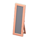 wooden full-length mirror [Pink wood] (Pink/Pink)