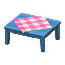 wooden table: (Blue) Blue / Pink