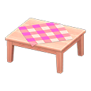 wooden table: (Pink wood) Pink / Pink
