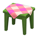 wooden mini table: (Green) Green / Pink