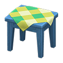 wooden mini table: (Blue) Blue / Green