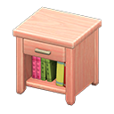 wooden end table: (Pink wood) Pink / Colorful