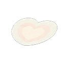 white heart rug: () White / White