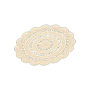 lacy rug: () Beige / White