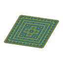 Animal Crossing New Horizons Green Kilim-style Carpet Image