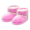 麂皮雪靴 [粉紅色] (粉紅色/白色)