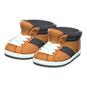 高筒運動鞋 [棕色] (棕色/黑色)