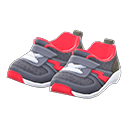 kiddie sneakers [Black] (Black/Red)
