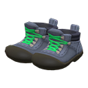 zapato de senderismo [Gris] (Negro/Verde)