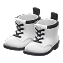 work boots [White] (White/Black)