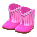 西部牛仔靴 [粉紅色] (粉紅色/棕色)