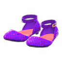 扣帶低跟鞋 [紫色] (紫色/紫色)