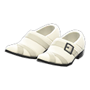 zapato de puntera afilada [Blanco] (Blanco/Negro)