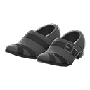 zapato de puntera afilada [Negro] (Negro/Negro)