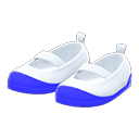 paire de souliers d'école [Bleu] (Bleu/Blanc)