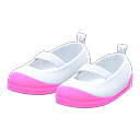 paire de souliers d'école [Rose] (Rose/Blanc)