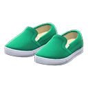 slip-on loafers [Green] (Green/White)