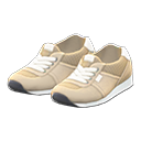 faux-suede sneakers [Beige] (Beige/White)