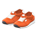 faux-suede sneakers [Orange] (Orange/White)