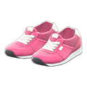 kunstsuède sneakers [Roze] (Roze/Wit)
