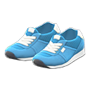 faux-suede sneakers [Light blue] (Aqua/White)