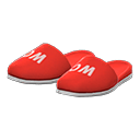 restroom slippers [Red] (Red/Red)