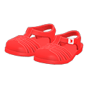 sandalia de goma [Rojo] (Rojo/Rojo)