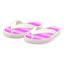 paire de sandales [Blanc] (Blanc/Rose)