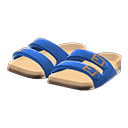 comfy sandals [Blue] (Blue/Beige)