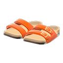 双带凉鞋 [橘色] (橘色/米色)
