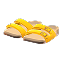 comfy sandals [Yellow] (Yellow/Beige)