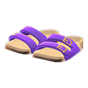 comfy sandals [Purple] (Purple/Beige)