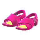 交叉带凉鞋 [粉红] (粉红/粉红)
