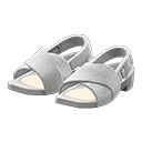 cross-belt sandals [Gray] (Gray/Gray)