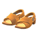 cross-belt sandals [Brown] (Brown/Brown)
