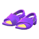 交叉带凉鞋 [紫色] (紫色/紫色)