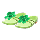 花朵拖鞋 [綠色] (綠色/綠色)