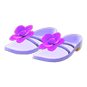 sandalen met bloemen [Paars] (Paars/Paars)