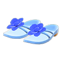 花朵拖鞋 [藍色] (藍色/水藍色)