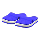 slip-on sandals [Navy blue] (Blue/Blue)