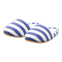 house slippers [Navy blue] (Blue/White)