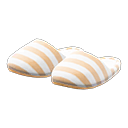 house slippers [Beige] (Beige/White)