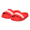 badslippers [Rood] (Rood/Wit)