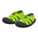 sporty sandals [Green] (Green/Black)