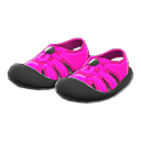 运动凉鞋 [粉红] (粉红/黑色)