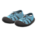 sporty sandals [Gray] (Aqua/Black)