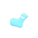 pom-pom socks [Blue] (Aqua/White)