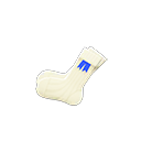 Paar Country-Socken [Blaue Bändchen] (Weiß/Blau)
