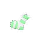 terry-cloth socks [Green] (Green/White)