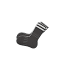 soccer socks [Black] (Black/White)